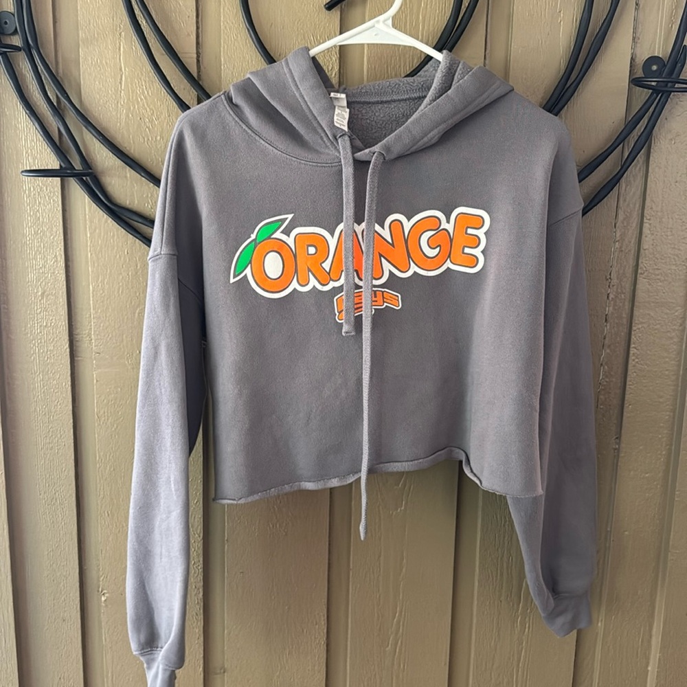 Stingray orange cropped hoodie